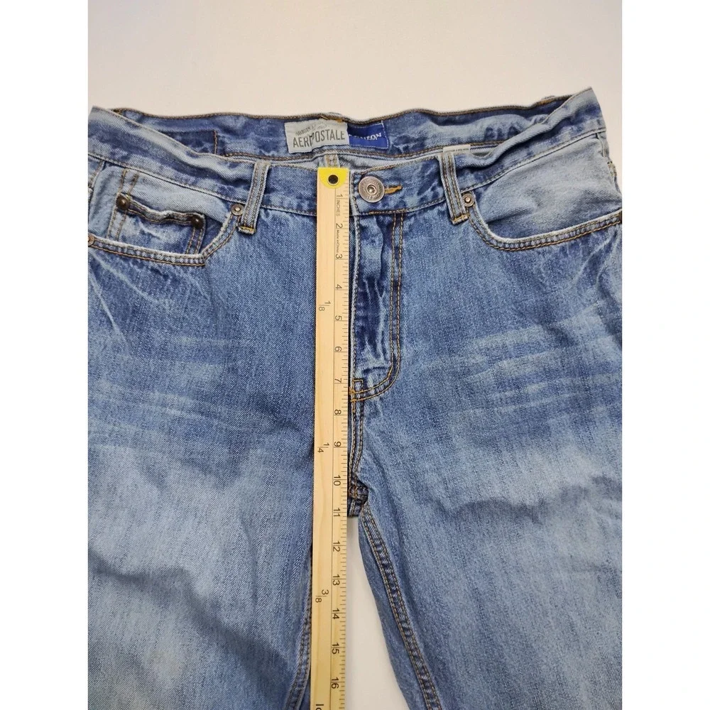 Aeropostale Benton Original Bootcut Jeans Mens 34x34 Faded Wash Blue Y2K